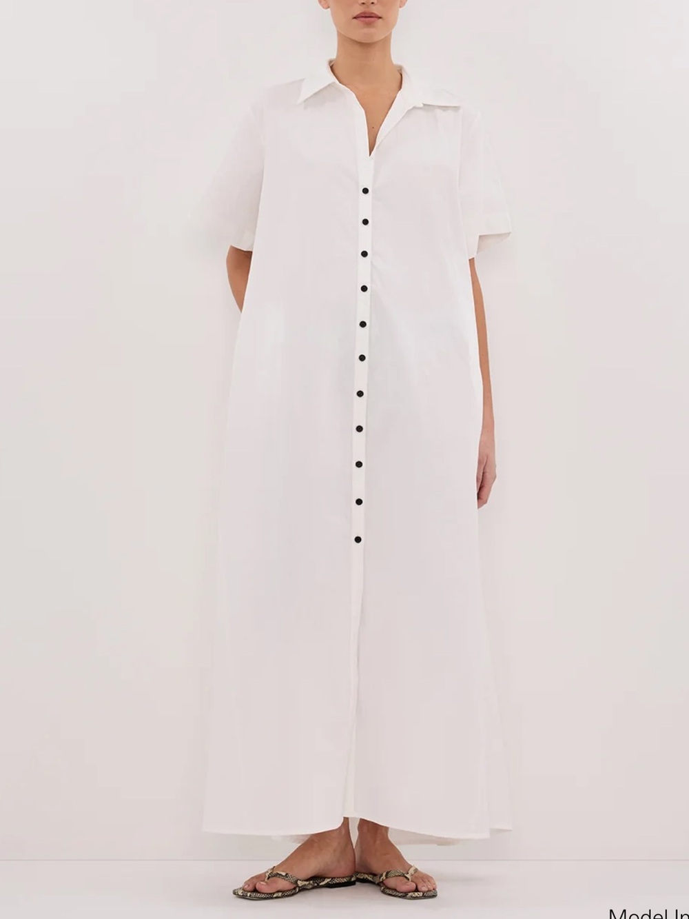 DISSH WHITE SHIRT DRESS MAXI/MIDI